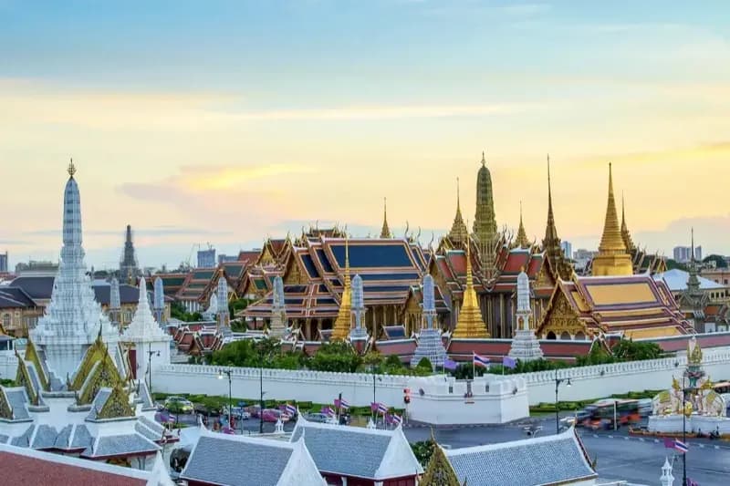 Golden Grand Palace temple in Bangkok Thailand